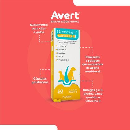 Imagem de Suplemento Alimentar Demevert 30 cápsula - Avert