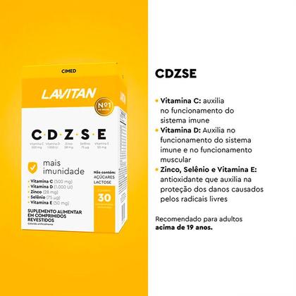 Imagem de Suplemento Alimentar Lavitan CDZSE 30 Comprimidos - Cimed