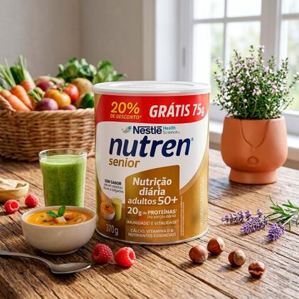 Imagem de Suplemento Alimentar Nutren Sênior 50+ Sem Sabor 20% de Desconto 370g - Grátis 75g