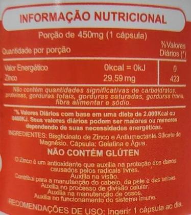 Imagem de Suplemento Alimentar Vitamina Zinco Mais 60 Cps 27g  Duom