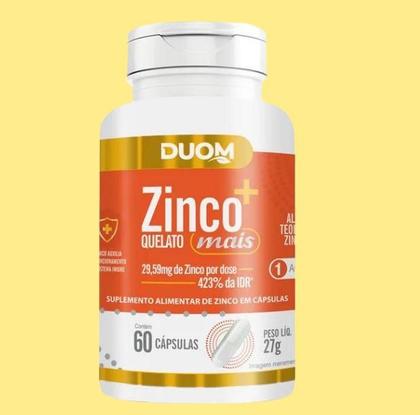 Imagem de Suplemento Alimentar Vitamina Zinco Mais 60 Cps 27g  Duom