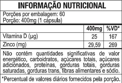 Imagem de Suplemento Alimentar Zinco + Vitamina D3 60 Cps  Duom