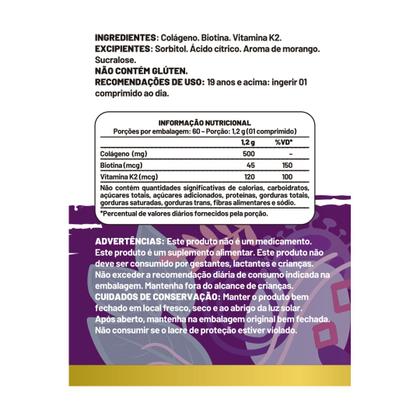 Imagem de Suplemento Beauth Tabs Biotina + Vita K 60 Comp 1200mg