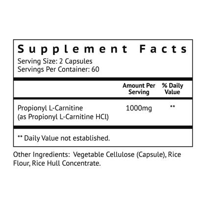 propionil-l-carnitina Suplemento Biolor HCL 120 Cápsulas - Lecitina de Soja C3) Propionylcarnitine | CAS#:119793-66-7