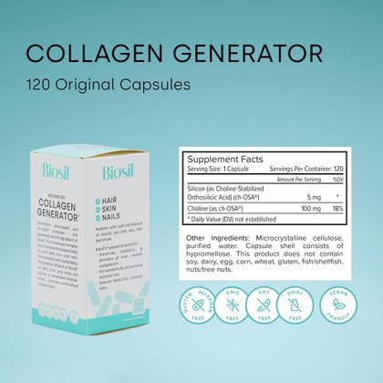 Imagem de Suplemento Biosil Collagen Generator 120 cápsulas