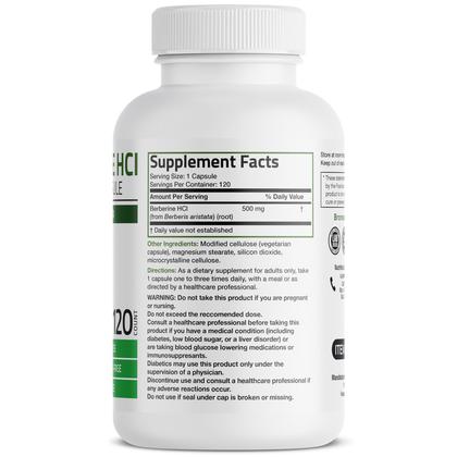 Imagem de Suplemento Bronson Berberine HCI 500mg 120 cápsulas vegetarianas
