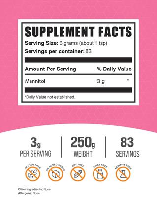 Imagem de Suplemento BulkSupplements.com Manitol em pó 250g