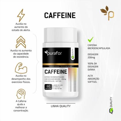Imagem de Suplemento Cafeina 60 Cápsulas De 200Mg