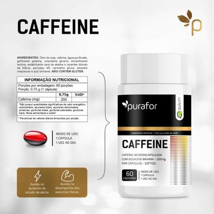 Imagem de Suplemento Cafeina 60 Cápsulas De 200Mg