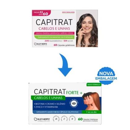 Imagem de Suplemento Capitrat Forte+ Cabelos E Unhas 60 Cápsulas