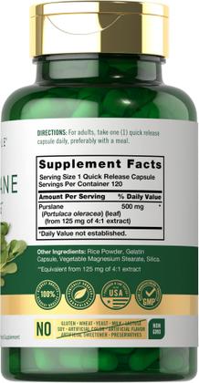 Imagem de Suplemento Carlyle Purslane Leaf 500 mg 120 cápsulas