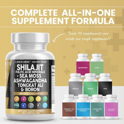 Imagem de Suplemento Clean Nutraceuticals Shilajit 10.000 mg com musgo marinho