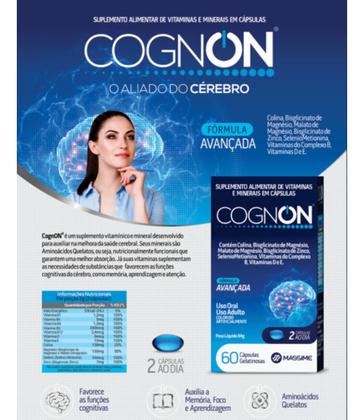 Imagem de Suplemento Cognon Original 60 Capsulas Vitaminas E Minerais = Cogmax