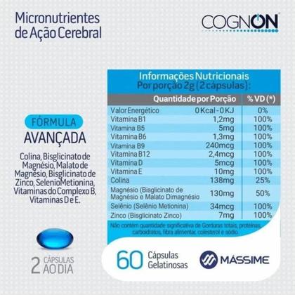 Imagem de Suplemento Cognon Original 60 Capsulas Vitaminas E Minerais = Cogmax