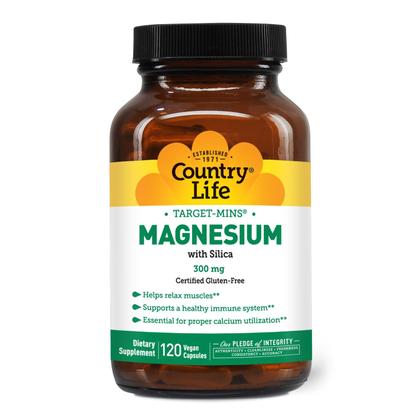 Imagem de Suplemento Country Life Target-Mins Magnésio 300 mg 120 cápsulas
