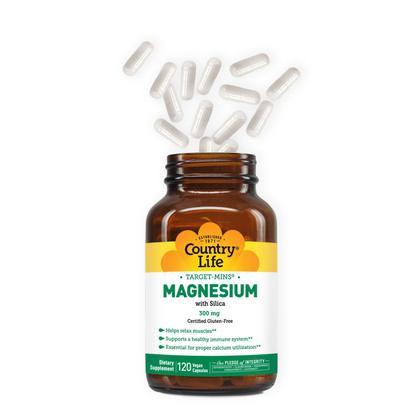 Imagem de Suplemento Country Life Target-Mins Magnésio 300 mg 120 cápsulas
