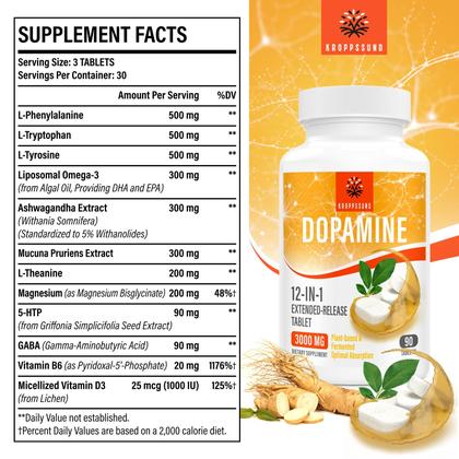 Imagem de Suplemento de dopamina natural Kroppssund 90 comprimidos