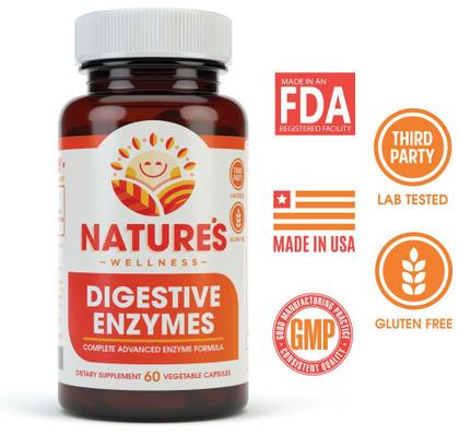 Imagem de Suplemento de enzimas digestivas Natures Wellness Complete