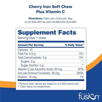Imagem de Suplemento de Ferro Bariatric Fusion Iron Soft Chew - 60 Unidades