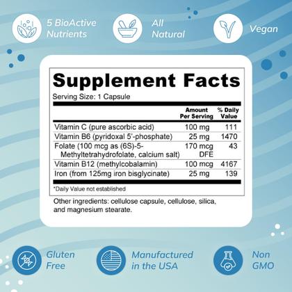 Imagem de Suplemento de ferro Wellness Resources Blood Booster 180 cápsulas