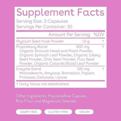 Imagem de Suplemento De Fibra De Psyllium 500mg Love Wellness Sparkle 90 Cápsulas