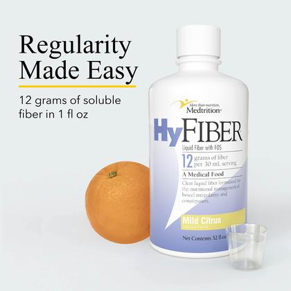 Imagem de Suplemento de fibra líquida Medtrition HyFiber Daily 960ml, pacote com 4