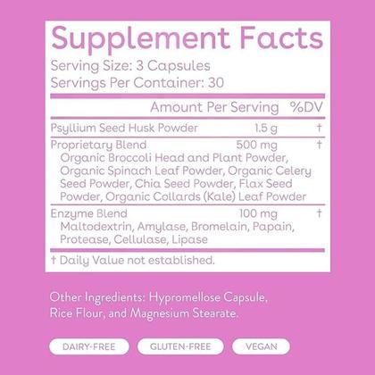 Imagem de Suplemento de fibra Love Wellness Sparkle Psyllium 90 cápsulas