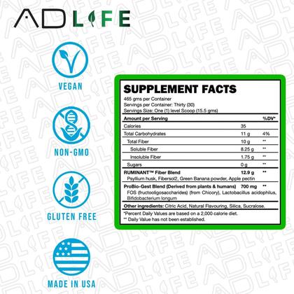 Imagem de Suplemento de fibra PROJECT AD Fiber+ Vegan Mango 485ml