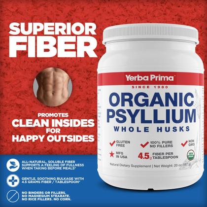 Imagem de Suplemento de fibra Yerba Prima Organic Whole Psyllium Husks 600ml