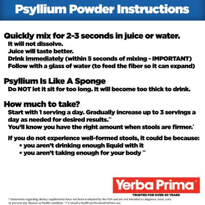 Imagem de Suplemento de fibra Yerba Prima Psyllium Husk Powder 350mL x2