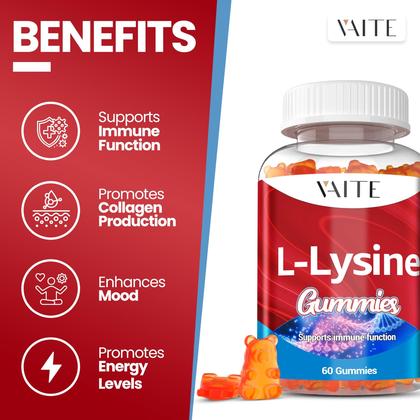 Imagem de Suplemento de gomas VAITE L-Lisina 1000 mg para adultos