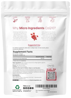 Imagem de Suplemento de microingredientes CoQ10 200 mg 240 cápsulas gelatinosas