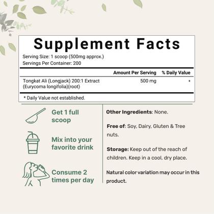 Imagem de Suplemento de microingredientes Tongkat Ali Extract 2001:100g