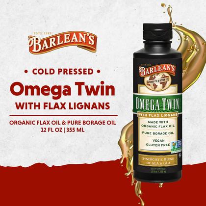 Imagem de Suplemento de óleo de linhaça líquido Barlean's Omega Twin 355ml
