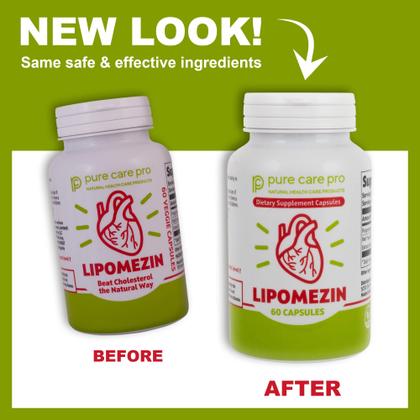 Imagem de Suplemento de suporte ao colesterol Lipomezin Pure Care Pro 60 cápsulas