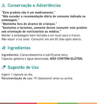 Imagem de Suplemento de Vitamina B12 9,9mcg 60 Cáps Apisnutri - SV