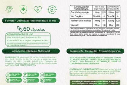 Imagem de Suplemento de Vitamina C e Vitamina E em Cápsulas