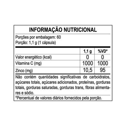 Imagem de Suplemento de Vitamina C e Zinco 1100mg 60 cápsulas APISNUTRI