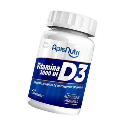 Imagem de Suplemento de Vitamina D3 2000 UI 60 Cáps Apisnutri - SV