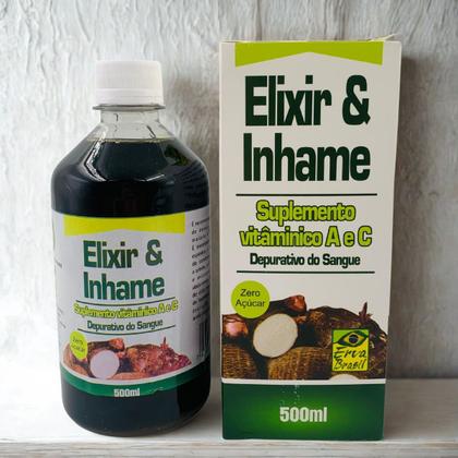 Imagem de Suplemento Elixir de Inhame 500ml Vitaminas A e C Zero Açúca