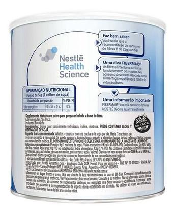 Imagem de Suplemento Em Pó Nestlé Fiber Mais Fiber Mais Fibras Fiber