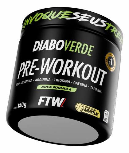 Imagem de Suplemento Em Pó Pre Treino Pre Workout 150g FTW DIABO VERDE Sabor:Frutas Amarelas