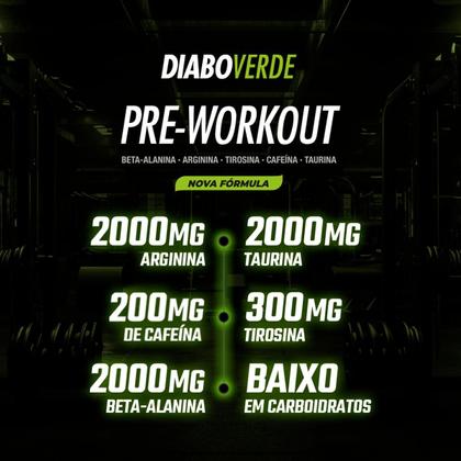 Imagem de Suplemento Em Pó Pre Treino Pre Workout Pote 150g Sabor Frutas Amarelas FTW DIABO VERDE