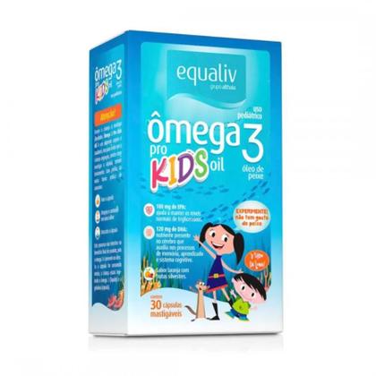 Imagem de Suplemento Equaliv Ômega 3 Pro Kids Oil Sabor Laranja + Fruta Silvestre (30 Comprimidos Mastigáveis)