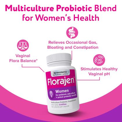 Imagem de Suplemento Florajen Probióticos Vaginais Femininos - 90 Cápsulas