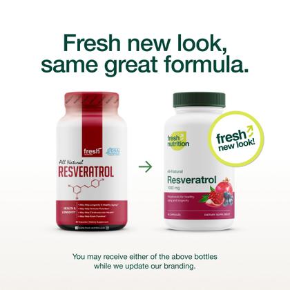 Imagem de Suplemento Fresh Nutrition Resveratrol 750 mg 90 cápsulas