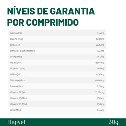 Imagem de suplemento Hepvet 30 Comprimidos