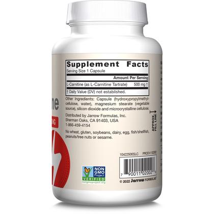 Imagem de Suplemento Jarrow Formulas L-Carnitina 500 mg 100 cápsulas