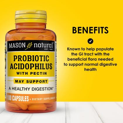 Imagem de Suplemento MASON NATURAL Probiótico Acidophilus 100 cápsulas