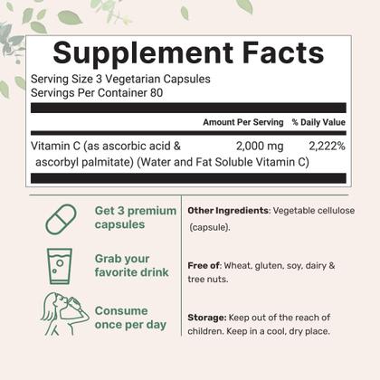 Imagem de Suplemento: microingredientes, vitamina C pura, 2.000 mg, 240 cápsulas